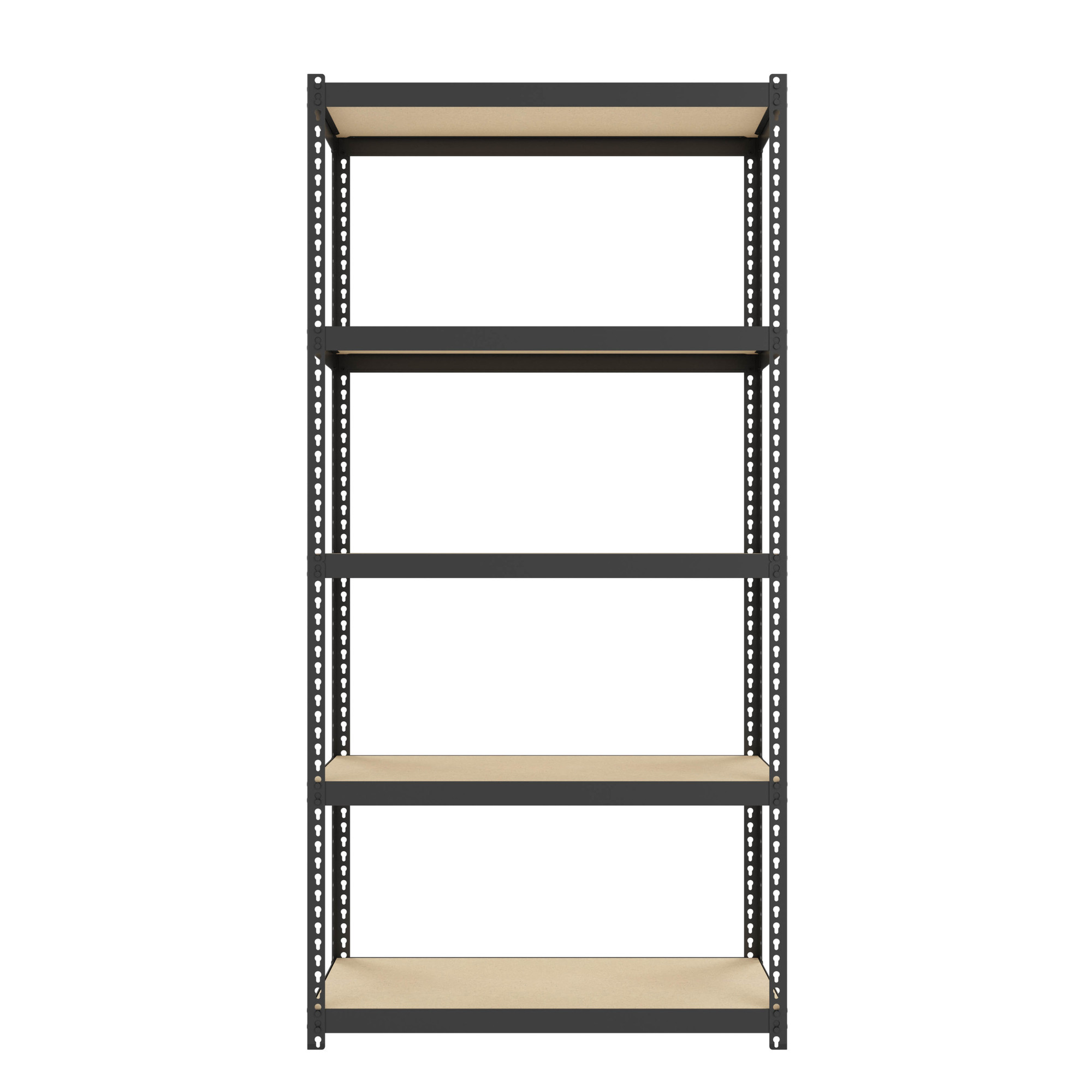 Hirsh Industries, 1000 Riveted Steel Shelving 5Shelf Unit, Width 30 in, Depth 12 in, Material
